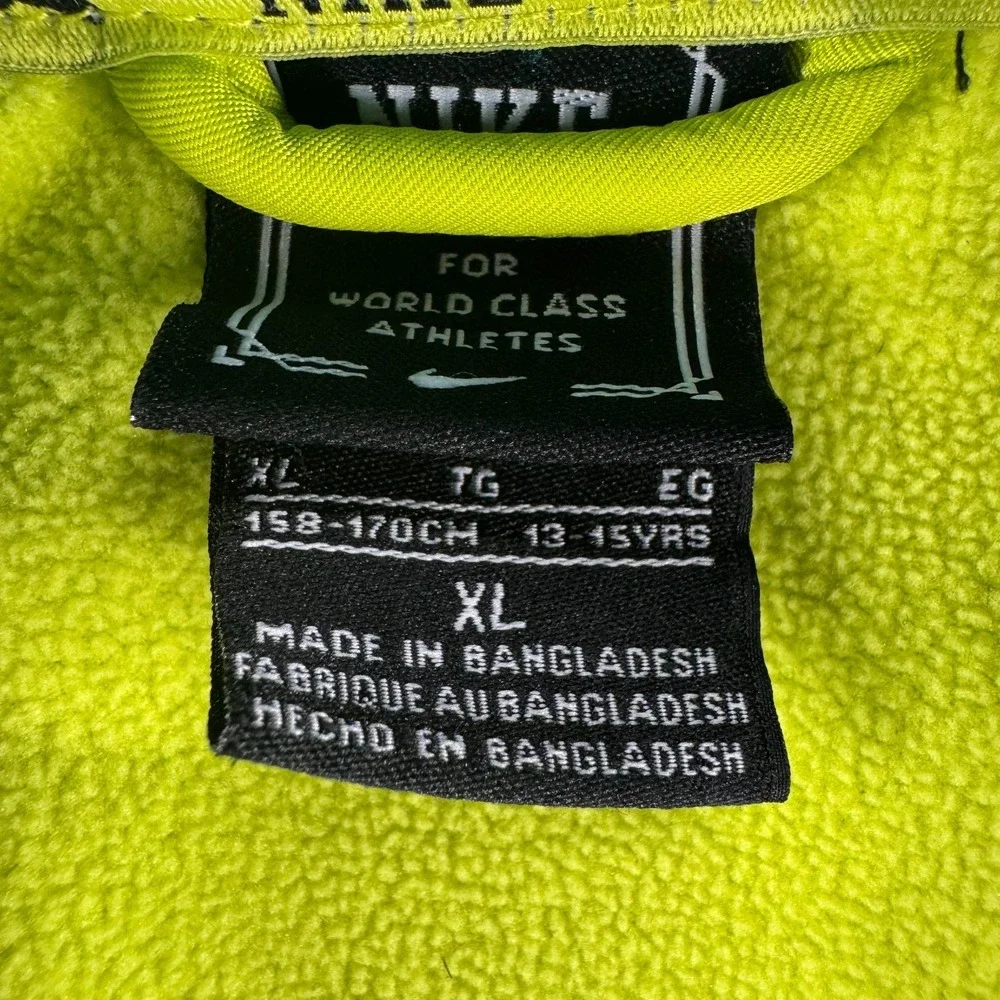 Nike Soft Shell Coat Jacket YOUTH Navy Blue Green Full Zip Lined SIZE XL